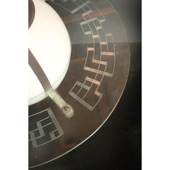 土星型切子電笠/シャンデリア　A1732 