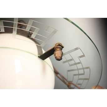 土星型切子電笠/シャンデリア　A1732 