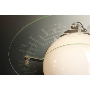 土星型切子電笠/シャンデリア　A1732 