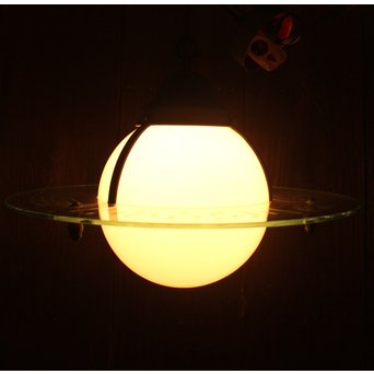 土星型切子電笠/シャンデリア　A1732 