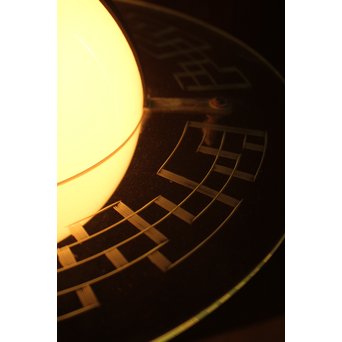 土星型切子電笠/シャンデリア　A1732 