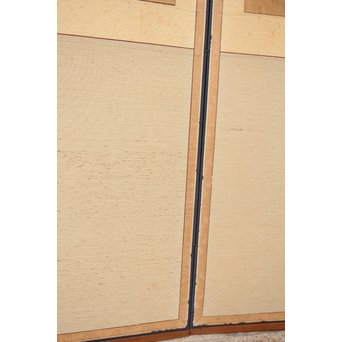 李朝朝鮮民画 文字絵 八曲半双屏風　K480 