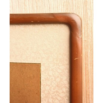 李朝朝鮮民画 在銘虎図 額装　K482 