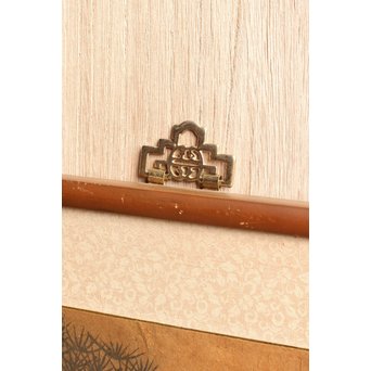 李朝朝鮮民画 在銘虎図 額装　K482 