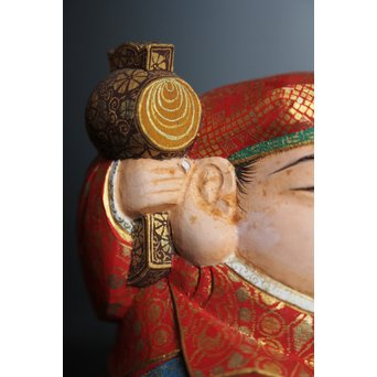 平野富山作 福寿恵比須大黒天尊像　S2939 