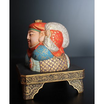 平野富山作 福寿恵比須大黒天尊像　S2939 