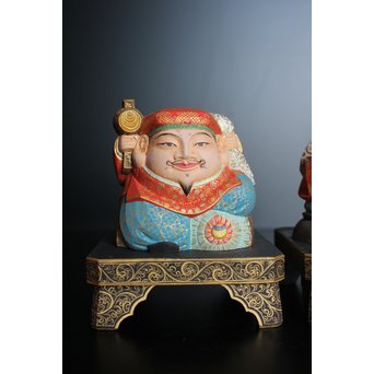 平野富山作 福寿恵比須大黒天尊像　S2939 