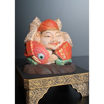 平野富山作 福寿恵比須大黒天尊像　S2939 