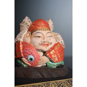 平野富山作 福寿恵比須大黒天尊像　S2939 