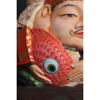 平野富山作 福寿恵比須大黒天尊像　S2939 