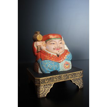 平野富山作 福寿恵比須大黒天尊像　S2939 