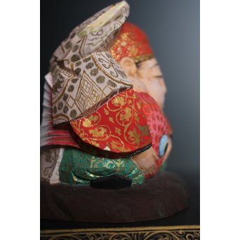 平野富山作 福寿恵比須大黒天尊像　S2939 