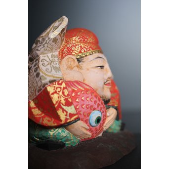 平野富山作 福寿恵比須大黒天尊像　S2939 