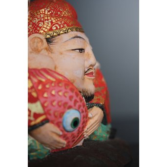 平野富山作 福寿恵比須大黒天尊像　S2939 