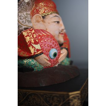 平野富山作 福寿恵比須大黒天尊像　S2939 