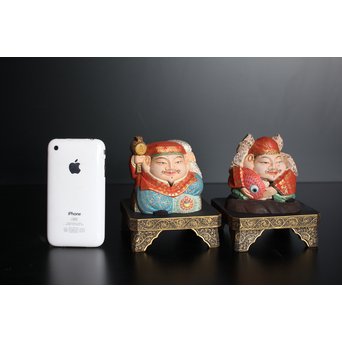 平野富山作 福寿恵比須大黒天尊像　S2939 