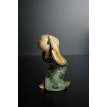 鹿児島寿蔵 人間国宝 紙塑人形 【微風】　S2940 