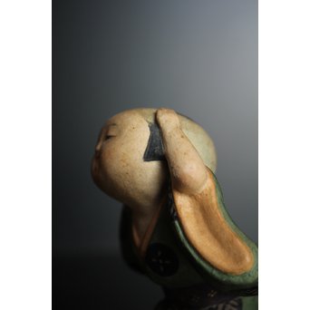 鹿児島寿蔵 人間国宝 紙塑人形 【微風】　S2940 