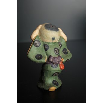 鹿児島寿蔵 人間国宝 紙塑人形 【微風】　S2940 