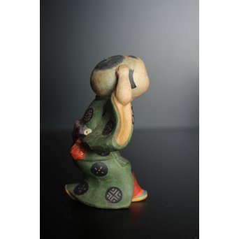 鹿児島寿蔵 人間国宝 紙塑人形 【微風】　S2940 