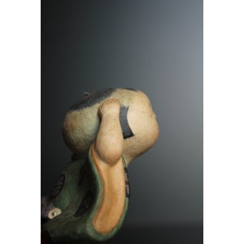 鹿児島寿蔵 人間国宝 紙塑人形 【微風】　S2940 