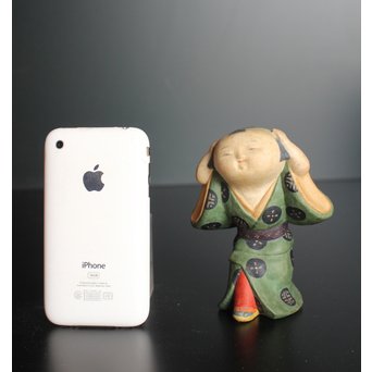 鹿児島寿蔵 人間国宝 紙塑人形 【微風】　S2940 