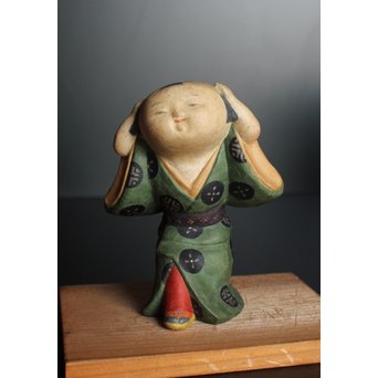 鹿児島寿蔵 人間国宝 紙塑人形 【微風】　S2940 