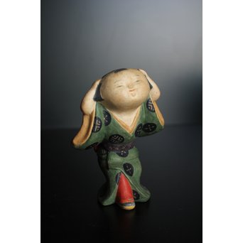 鹿児島寿蔵 人間国宝 紙塑人形 【微風】　S2940 