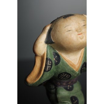 鹿児島寿蔵 人間国宝 紙塑人形 【微風】　S2940 