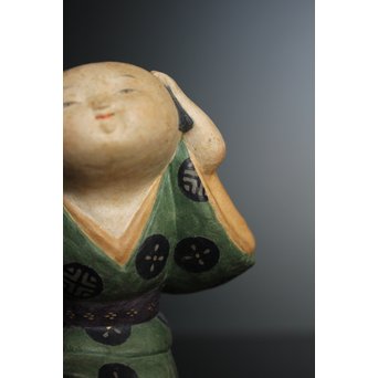 鹿児島寿蔵 人間国宝 紙塑人形 【微風】　S2940 