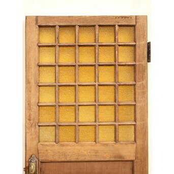 ダイア黄色ガラス洋館ドア　GD1032 