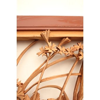 草花木彫欄間 2枚1組　R2105 