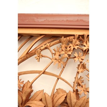 草花木彫欄間 2枚1組　R2105 