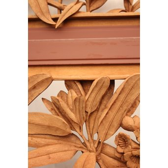 草花木彫欄間 2枚1組　R2105 