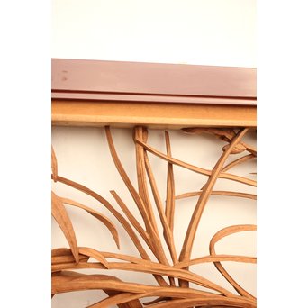 草花木彫欄間 2枚1組　R2105 