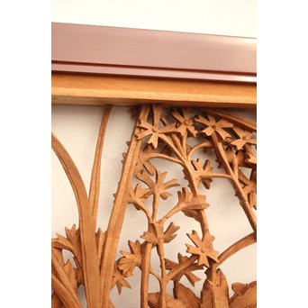 草花木彫欄間 2枚1組　R2105 