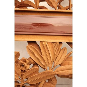 草花木彫欄間 2枚1組　R2105 