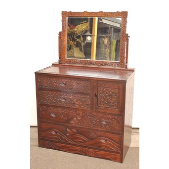 軽井沢彫 9点家具文具一式　T388 