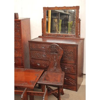 軽井沢彫 9点家具文具一式　T388 