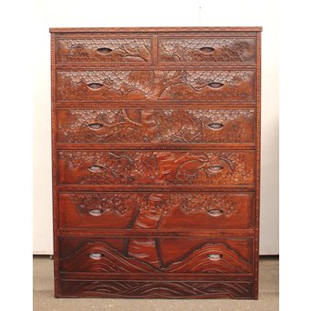 軽井沢彫 9点家具文具一式　T388 