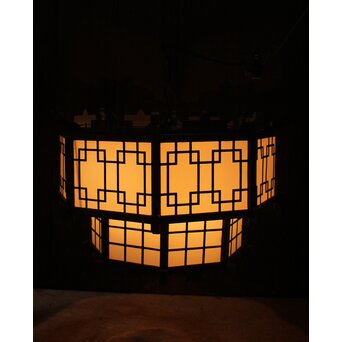 多角形二重式洋館シャンデリア照明　A1749Y 