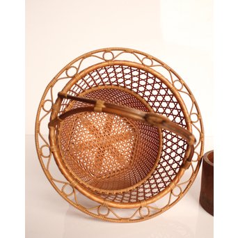 竹旬斎 柳里恭好釣花籃  S2946 