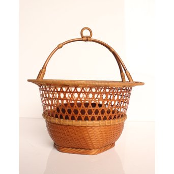 竹旬斎 柳里恭好釣花籃  S2946 