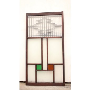 組子と色ガラスの中型建具　GD1033 