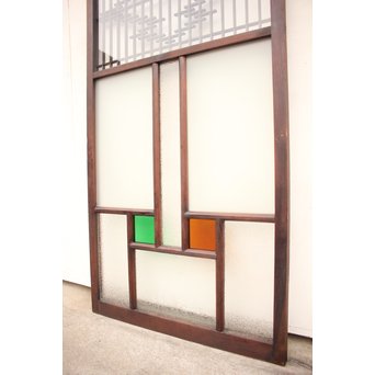 組子と色ガラスの中型建具　GD1033 