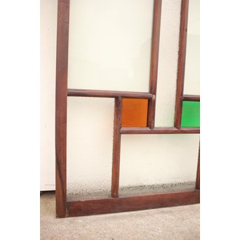 組子と色ガラスの中型建具　GD1033 