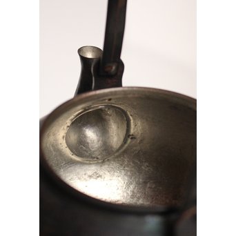 玉川堂 紫金色鎚肌銅製 湯沸 建水 茶筒 セット  K497　 