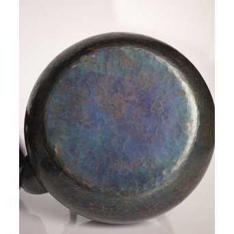 玉川堂 紫金色鎚肌銅製 湯沸 建水 茶筒 セット  K497　 