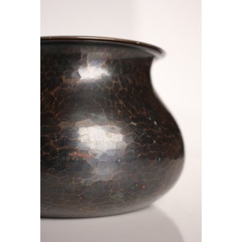 玉川堂 紫金色鎚肌銅製 湯沸 建水 茶筒 セット  K497　 