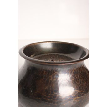 玉川堂 紫金色鎚肌銅製 湯沸 建水 茶筒 セット  K497　 